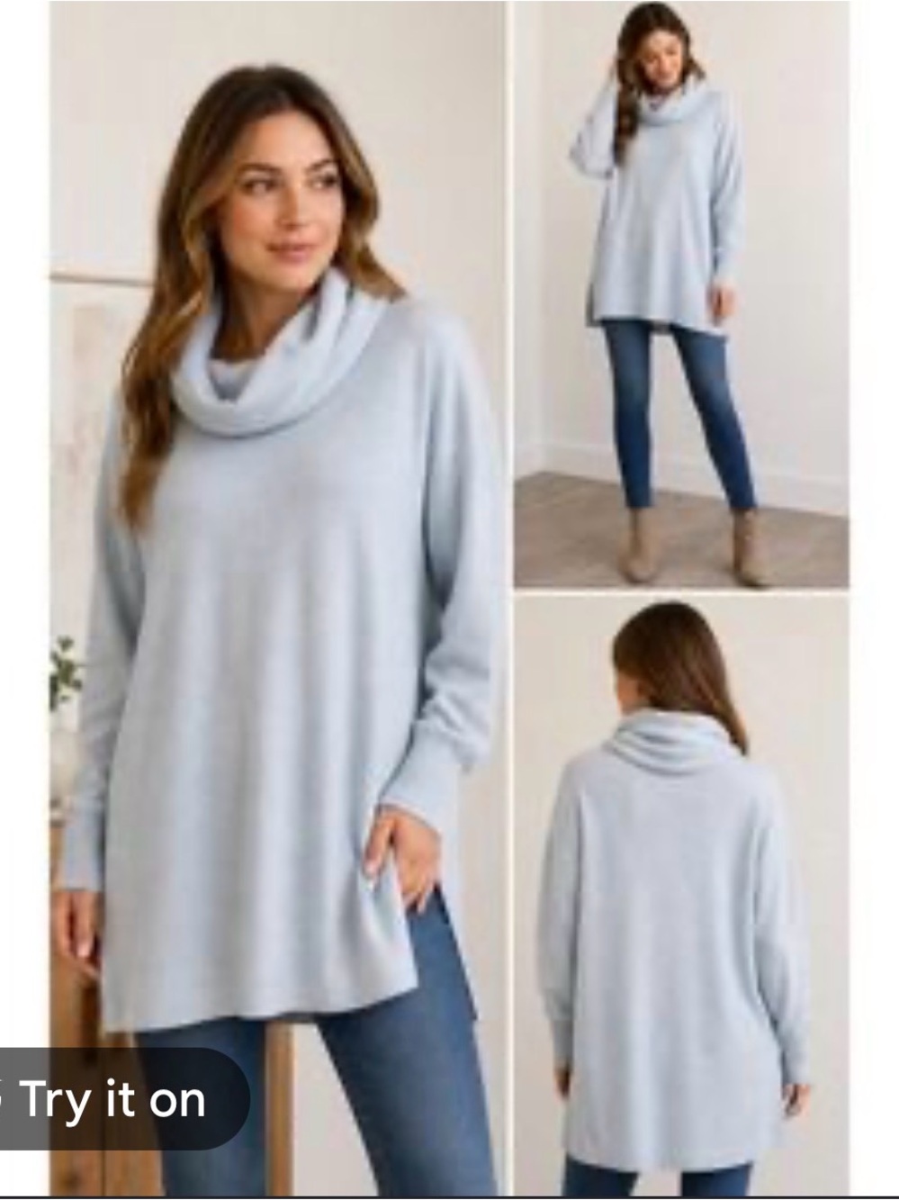 New With Tags Anthropologie Maeve Cowl Neck Tunic Sz M